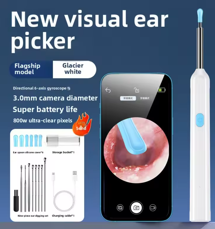 ClearView™ Smart Ear Camera Cleaner – HD Wax Removal Tool (iOS/Android Compatible)
