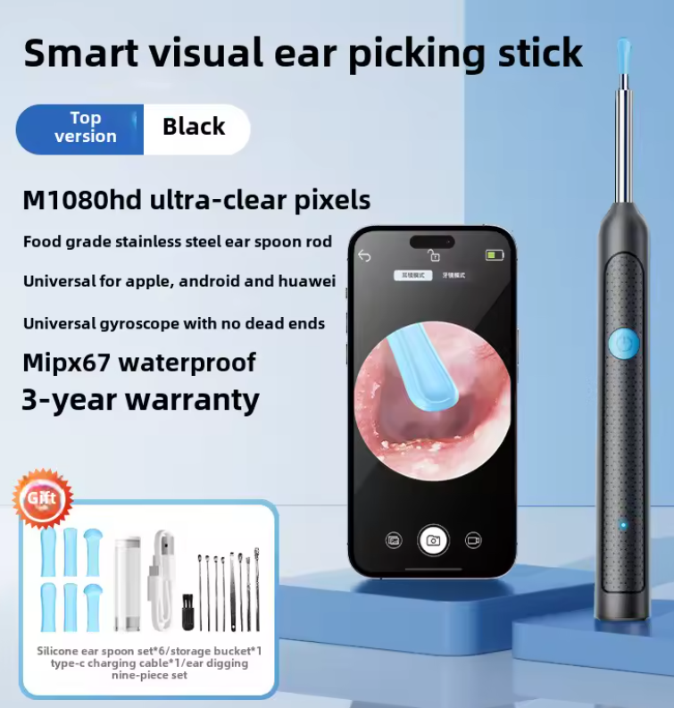 ClearView™ Smart Ear Camera Cleaner – HD Wax Removal Tool (iOS/Android Compatible)